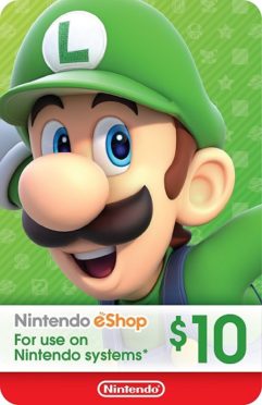 $10 Nintendo eShop Gift Card.